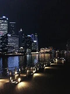 Singapore City Night Lights